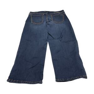 Gloria Vanderbilt Avery Size 10 Dark Wash Denim Capri Pull On Slimming Crop Jean